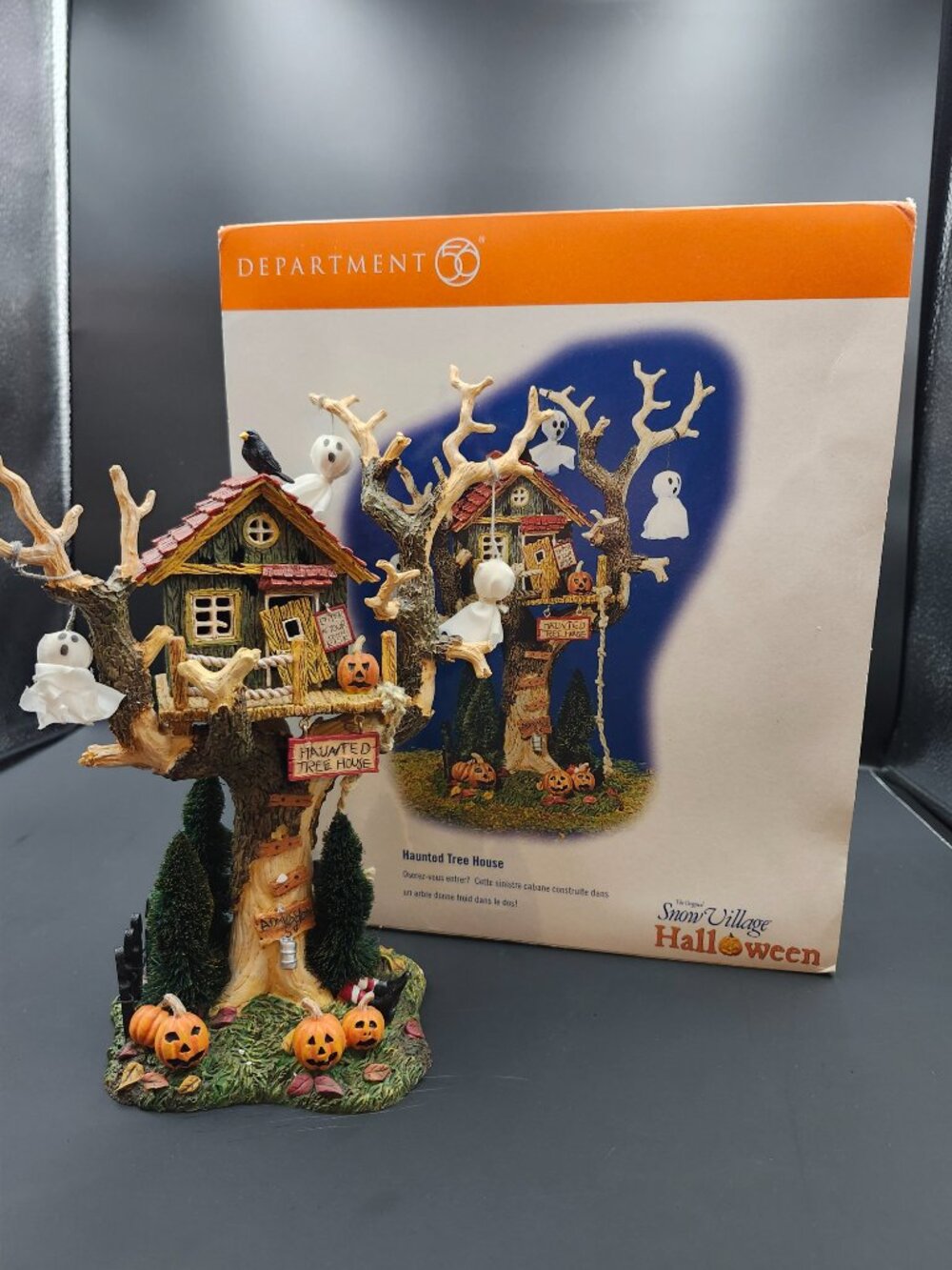 Department 56 Snow Village Halloween Haunted Tree House Figurine with Box
